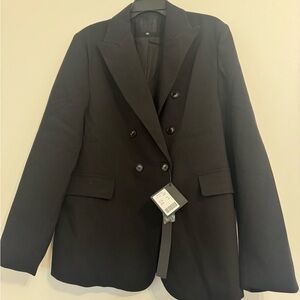 Black Double-Breasted Blazer